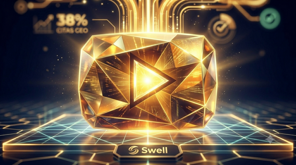 Banner de SWELL sobre visibilidad de marca en búsqueda generativa y citas GEO